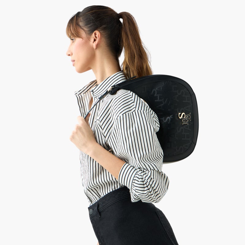 Mistotes Black Embossed Hobo Bag for Women - Image 2